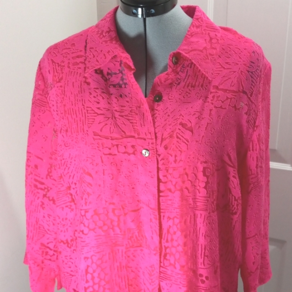 White Stag Hot Pink See threw with matching Tank Sz M/L